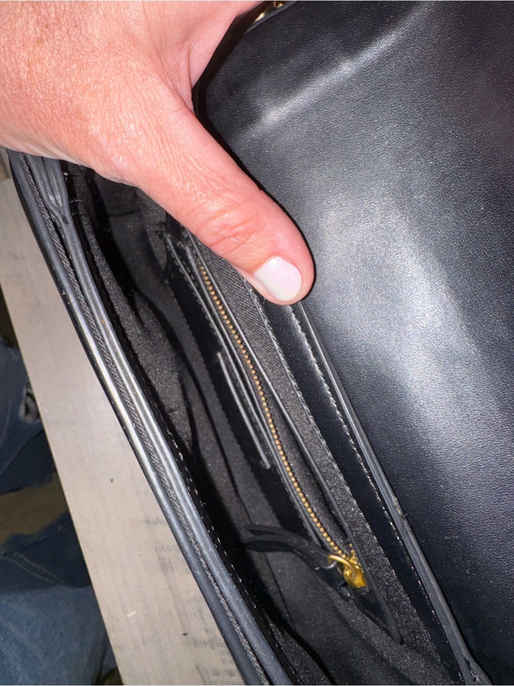 Zara Black Crossbody Bag with Gold Hardware - Picture 3 of 7